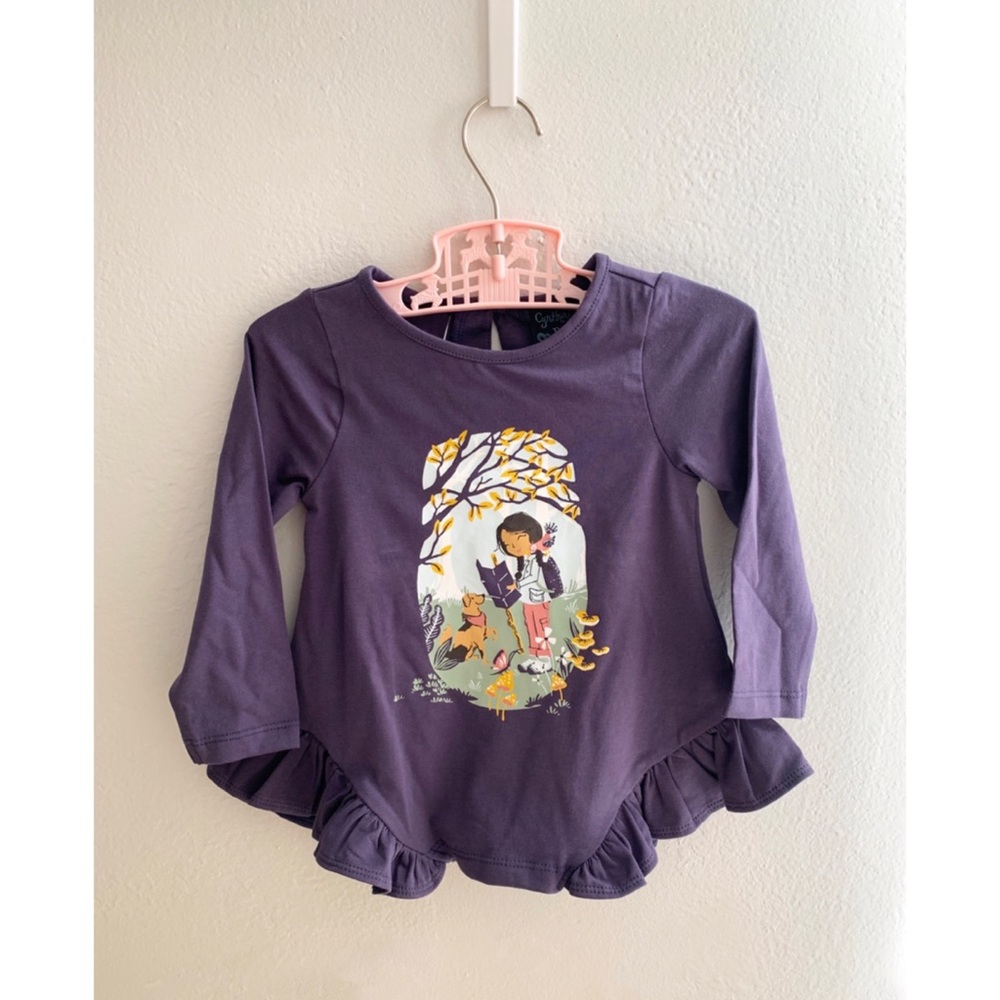 NWT Baby Toddler Girl Graphic Shirt - Long Sleeves - 12 months